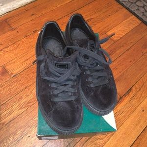puma platform velvet crushed gem